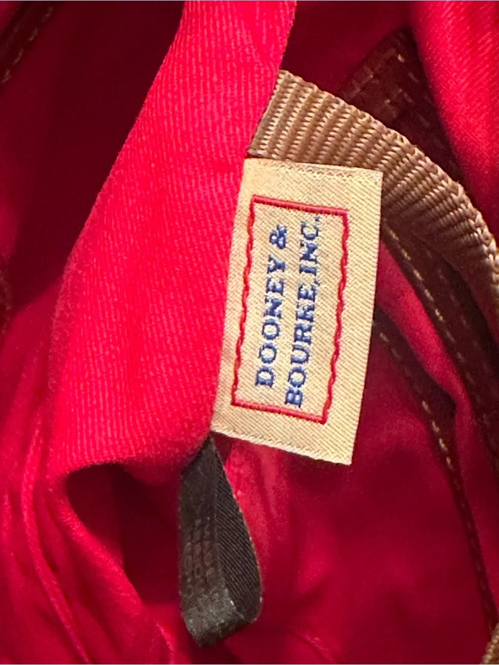 Dooney Bourke Brown Gretta DB Logo Monogram Hobo Shoulder Bag